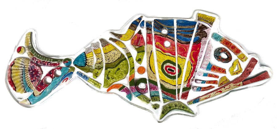 carpon pesce decorazione parete 