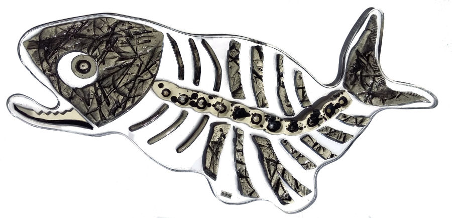 fishbone lisca di pesce bianco e nero 